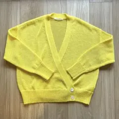 【美品】⭐︎MACPHEE⭐︎ カーディガン イエロー Sサイズのサムネイル