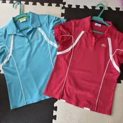 ellesseテニスウェア2枚セット 水色 赤