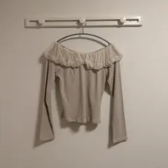 COCO DEAL オフショルダー ベージュ トップス