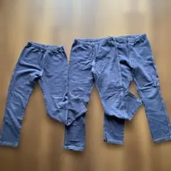 UNIQLO キッズ レギンス 120サイズ グレー 3枚セット
