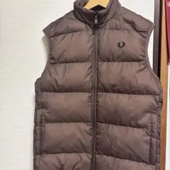 FRED PERRY ブラウン ダウンベスト Mサイズ
