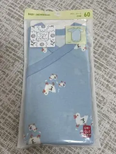 UNIQLO ベビーシャツ肌着 水色 60 ボディスーツ　半袖