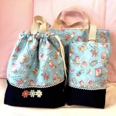 ハンドメイド　通園通学バックセット③