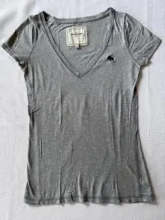 abercrombie & Fitch Vネック 半袖Tシャツ グレーのサムネイル