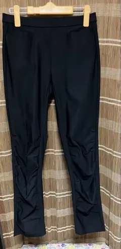 3) ET105 セレクトパンツ　シャルレ　ギャザーパンツ　ブラック