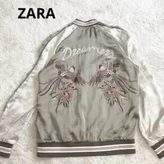 大人気】ZARA スカジャン 梨花着用モデル 鳳凰刺繍 グリーン Sサイズ