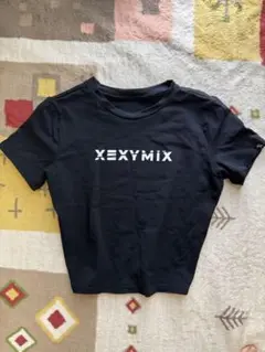 XEXYMIX ブラッククロップドTシャツ　M