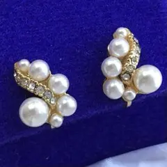 ヴィンテージ パールイヤリング 入学式　結婚式