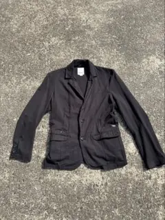 DIESEL 黒 テーラードジャケット フロントポケット付き