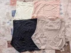値下げ!!フリル付き薄手深履きショーツ4枚セット Lサイズ
