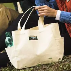 LEE1月号付録 L.L.Bean ダブルポケット付き贅沢キャンバストート