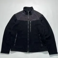 マーモット フリースジャケット L 黒 ブラック ワンポイント刺繍 8034