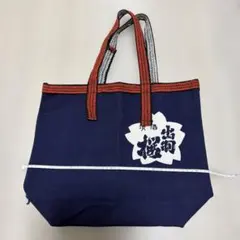 ネイビー 和風ロゴ トートバッグのサムネイル