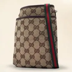 GUCCI Shoulder Bag GGキャンバス シェリーライン 良品