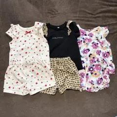 女の子ベビー　セットアップ3着セット　サイズ90