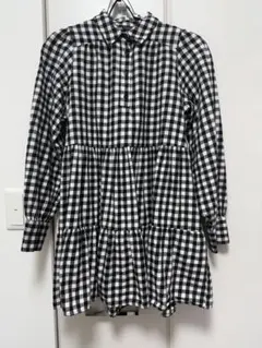ZARA ギンガムチェック 長袖チュニック