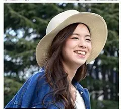 ♥残数少し♥麦わら帽子 ブリム 中折れ ハット つば広 リボン付き 女優帽 春夏