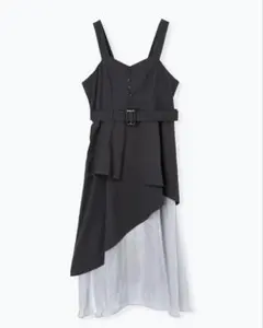 ラッフルアシメジャンパースカート　4L