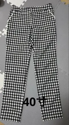 adabat黒と白のギンガムチェック ゴルフ