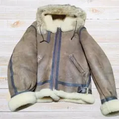 【80s USA製】AVIREX B-3 ムートン フード付き 1986年製本革