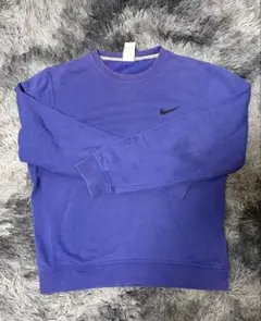 男女兼用 NIKE クルーネック スウェット パープル 長袖 刺繍ロゴ swagのサムネイル