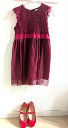 キャサリンコテージ キッズ ドレス 130cm＆GU シューズ 20cmセット