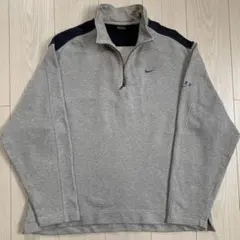 00s 黒タグ ナイキ ハーフジップ トレーナー スウェット y2k 古着 L