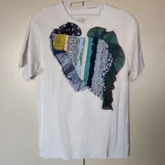 BEAMS BOY　パッチワークデザイン ホワイトTシャツ