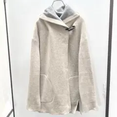 美品　23区 フーデッド　コート　ベージュ　ニット　ポンチョ　サイズ38