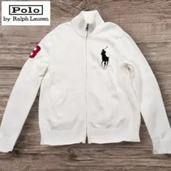 POLO by RALPH LAURENホワイト ジッパー付き コットンセーター