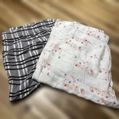 UNIQLO リラコ 2本セット ムーミン チェック 白 グレー XL