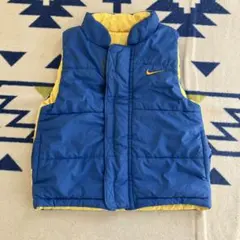 ★Nikeナイキ　ダウンベスト 青/黄　リバーシブル　中綿　90 Y2K★