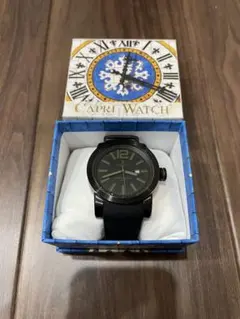 美品】カプリウォッチ CAPRI WATCH メンズ 腕時計 ブラック 箱付き 