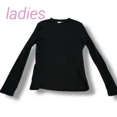 earth music&ecology 黒トップス 長袖インナー 中古品