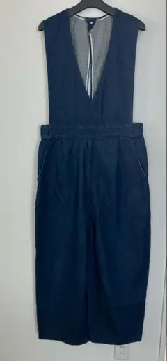 Samansa Mos2 blue Vネック サロペット