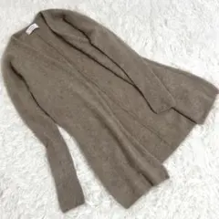 green label relaxing/カシミヤ100 %ヘアリーカーディガン