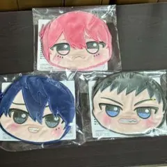 【新品3種】桃源暗鬼 ちびぐるみフェイスポーチ 矢颪碇 一ノ瀬四季 屏風ヶ浦帆稀