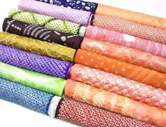 s030 ◆正絹・絞り・着物解き・はぎれ・16枚セット