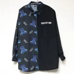 切り替えデザインシャツ・M