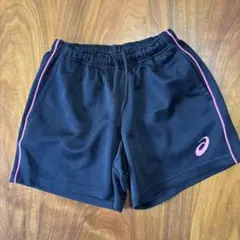 140㌢asics バレーボールパンツ ブラック/ピンク