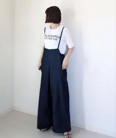 れりる様商品　GeeRA デニムサロペット ワイドパンツ