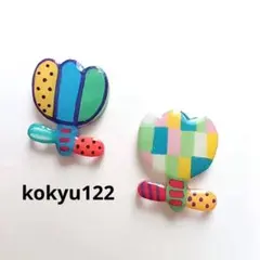 #122 ハンドメイドピアス　イヤリング　レジン　プラ板×チューリップ