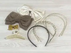 【まとめ売り】ヘアアクセサリー9点 カチューシャ バレッタ リボン