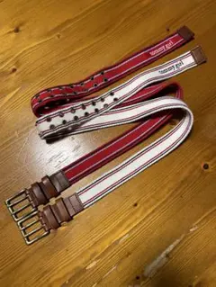 トミーガール ストライプ ベルト 2本セット　キャンバスベルト2本トミーtomi