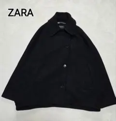 ZARA×MANTECO ウールブレンドオーバーサイズコート XXS ブラック