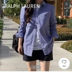 RALPH LAUREN＊ラルフローレン＊ギンガムチェック＊長袖シャツ＊ネイビー