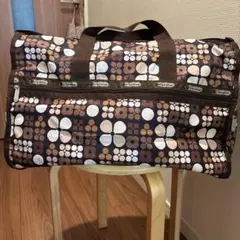 LeSportsac ボストンバッグ ピンクドット柄 カーキ - メルカリ