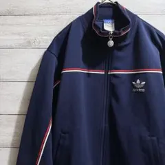 80s☆美品 adidas デサント 西ドイツ製 ジャージ ジャケット S