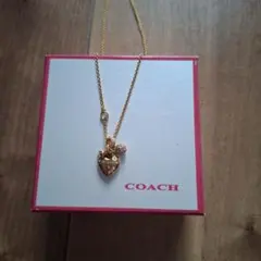 COACH ハートチャーム ネックレス ゴールドカラーのサムネイル