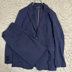 【ナノユニバース】 スーツ セットアップ M カジュアル ダメリーノ ネイビー